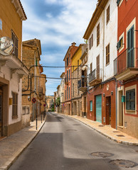Fototapeta na wymiar Street view at the old town of Andratx on Mallorca, Spain