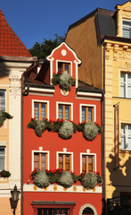 Trziste street in Karlovy Vary. Bohemia. Czech Republic