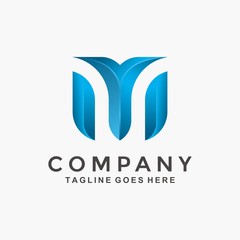 Letter M logo design
