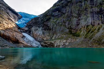 Obraz premium Landscape of Norway, Briksdalsbreen