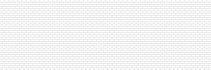 Abstract Black and White Structural Brick Wall. Panoramic Solid Surface. Raster Illustration