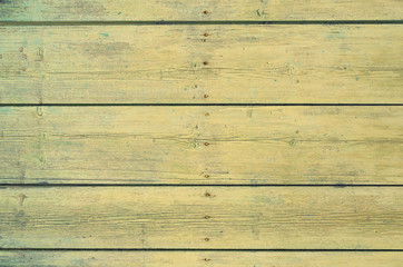 Fototapeta premium Close-up of old weathered yellow wood background
