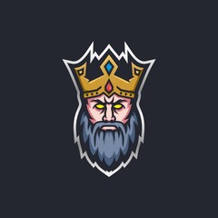 Fototapeta premium King logo design, mascot logo