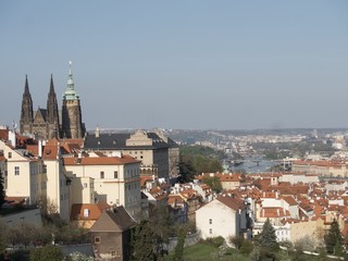 Fototapeta na wymiar View of Prague Castle and Panorama of Prague, Czech Republic