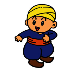 Genius cartoon illustration isolated on white background for children color book