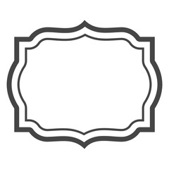 Black and White Decorative Line Border Frame