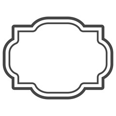 Black and White Decorative Line Border Frame