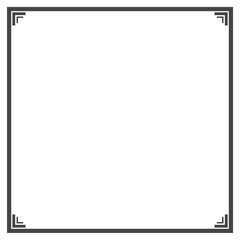 Black and White Decorative Line Border Frame
