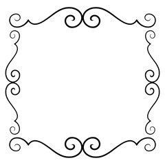 Black and White Decorative Line Border Frame
