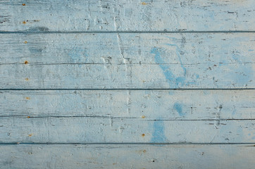 Vintage light blue weathered wooden planks texture
