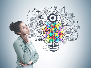 African American woman, business idea start up