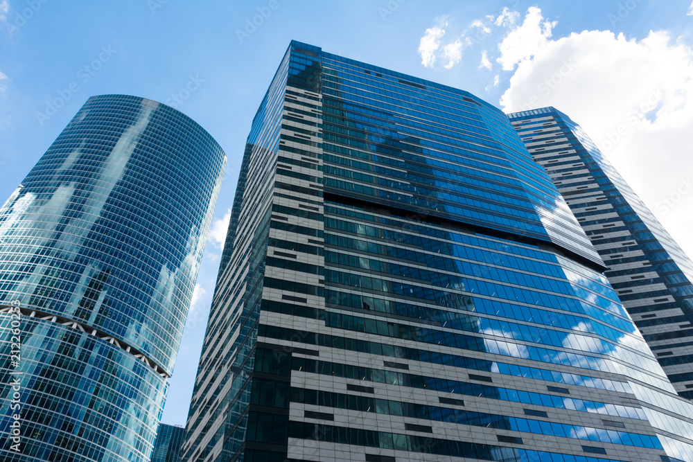 Wall mural skyscrapers of the Moscow city business center