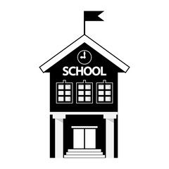 icon school. school building. vector illustration