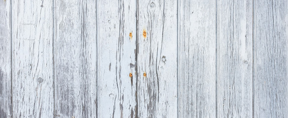 Vintage white wooden planks background texture, panorama