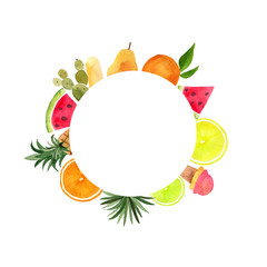 Fruit circle template.