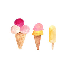 Ice cream set.