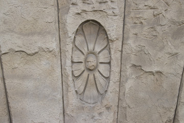 stone texture with flower