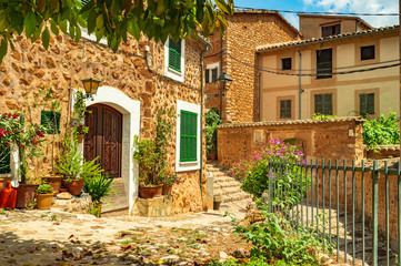 Spanien Mallorca, Berg Dorf Fornalutx alt mediterran rustikal