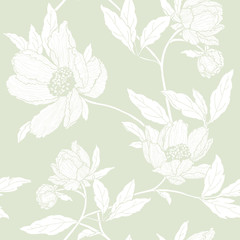 Seamless pattern with roses flowers