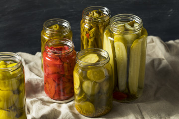 Homemade Pickled Vegetables in Jars