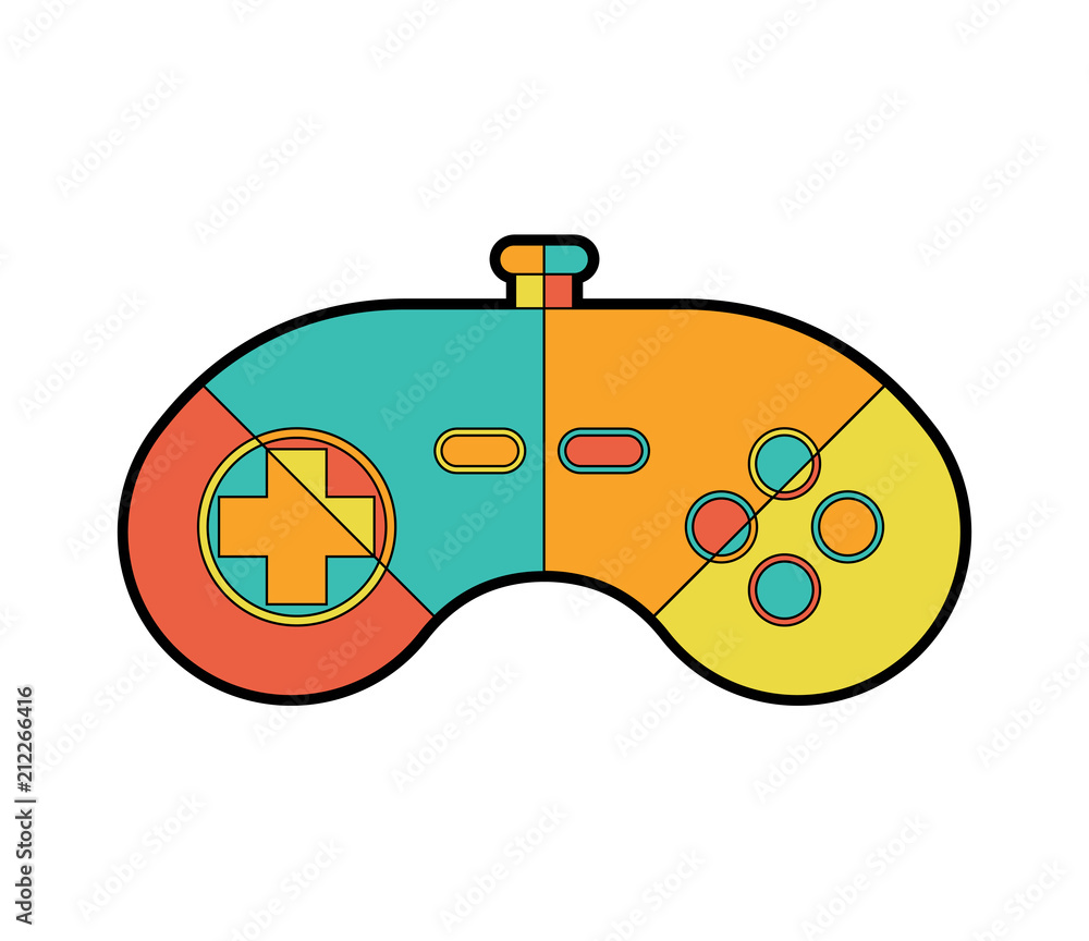 Poster joystick isolated. gamepad game controller vector illustration.