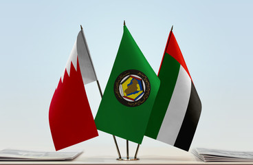 Flags of Bahrain GCC and UAE