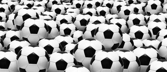 Viele Fussbälle