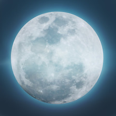 Detailed of Realistic full moon. vector illustration.