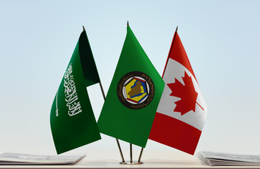 Flags of Saudi Arabia GCC and Canada