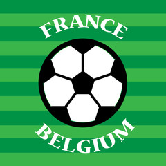 France vs Belgium Soccer Match Template
