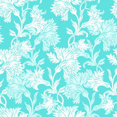 Fototapeta na wymiar Seamless pattern with flowers carnations