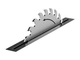 Circular Saw. Wood processing machine. 3D rendering.