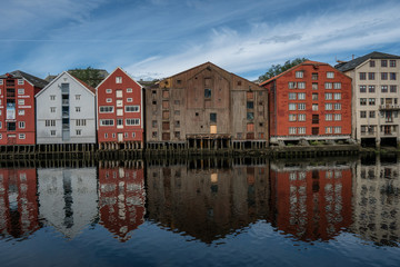 Fototapeta na wymiar Urban landscape in Norway,Trondheim