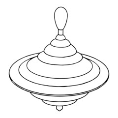 Whirligig cartoon illustration isolated on white background for children color book