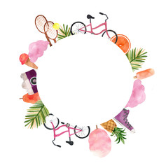Round summer circle frame