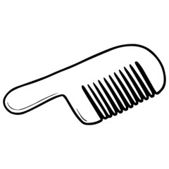 Comb cartoon illustration isolated on white background for children color book