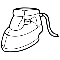 Iron cartoon illustration isolated on white background for children color book