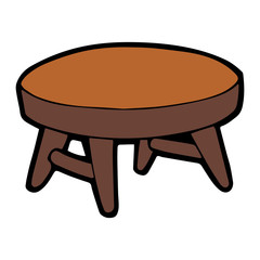 Little chair cartoon illustration isolated on white background for children color book