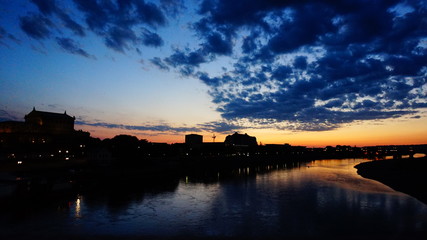 Fototapeta na wymiar Dresden sunset