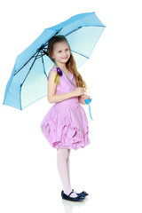 Fototapeta premium Beautiful little girl 5-6 years.