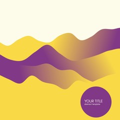 Abstract landscape background with dynamic effect. Technology style. Flyer Template. Vector illustration.