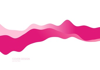 Abstract landscape background with dynamic effect. Futuristic style. 3D Vector Illustration.