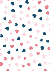 Seamless hearts pattern. Vector repeating texture.