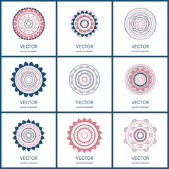 Mandalas collection. Hand drawn illustration. Vector background.