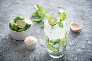 mojito with ingredients