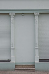 Abandoned bright store facade in germany