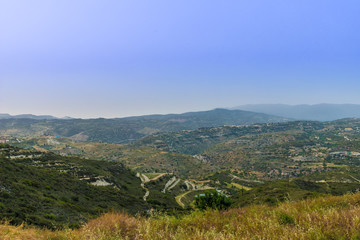 A typical view in the traditional village Omodos in Cyprus