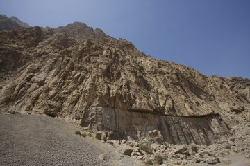  View of the Mount Behistun cliff where the famous cuneiform inscription is located