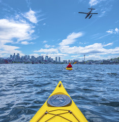 Kayaking at Lake Union in Seattle, WA
