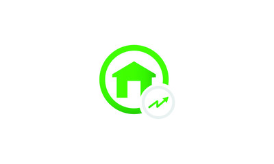 home and chart vector icon